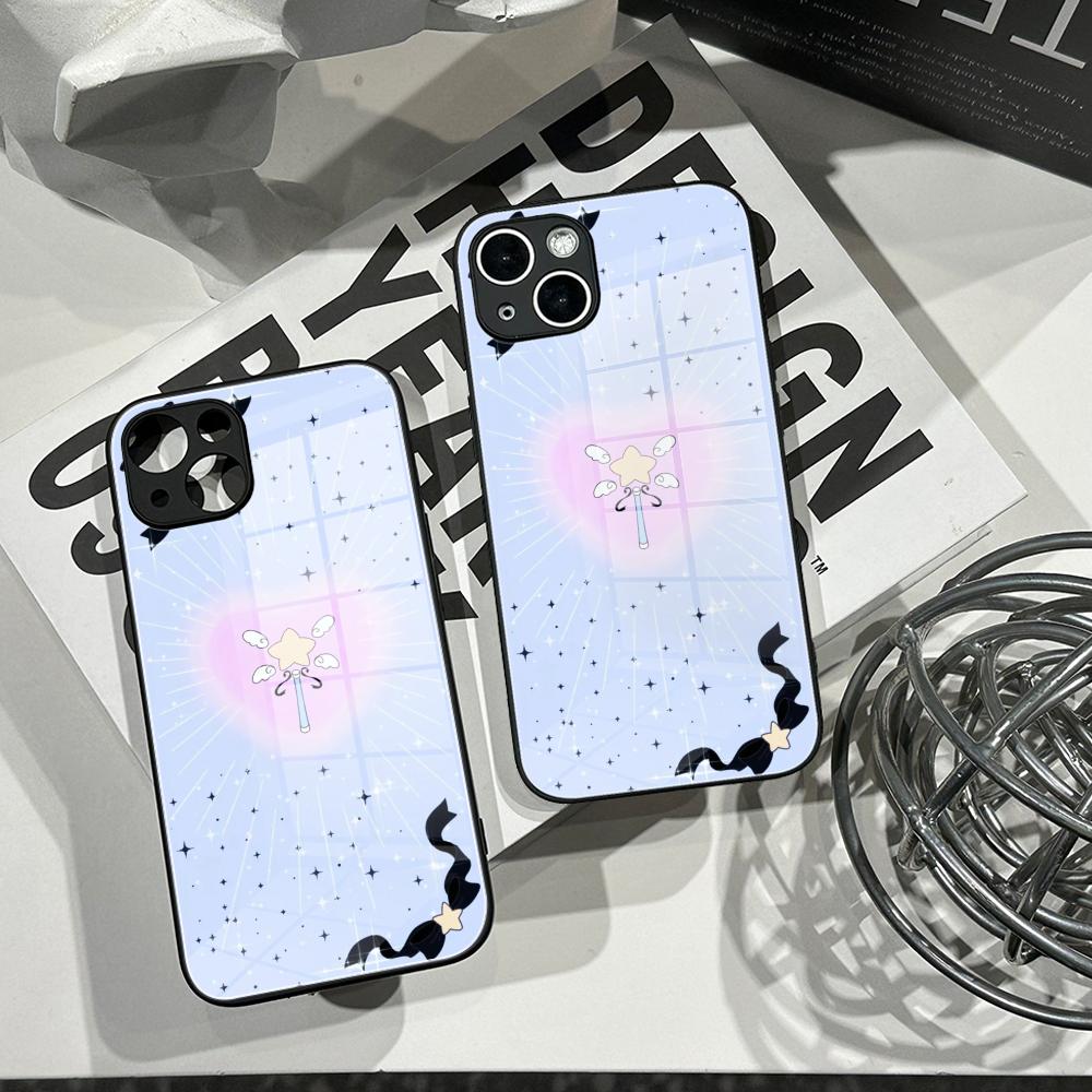 Pc Case Tempered Glass - غطاء هاتف بتصميم عصا سحرية كاواي