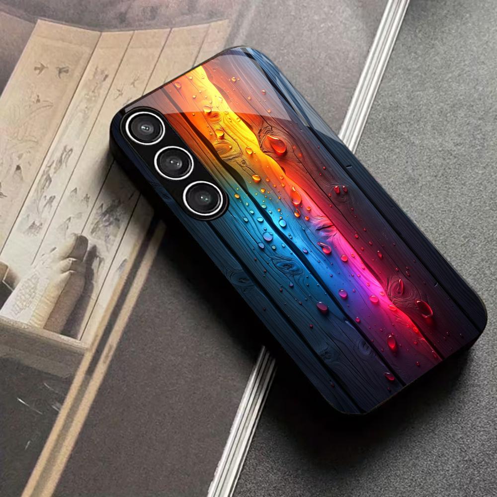 Pc Case Tempered Glass - غطاء هاتف من الزجاج المقوى بنقشة