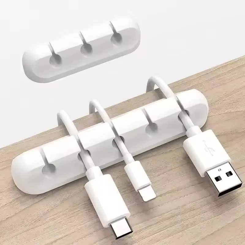 Desk Cable Organizer - مشبك سيليكون لتنظيم كابلات USB، مشابك