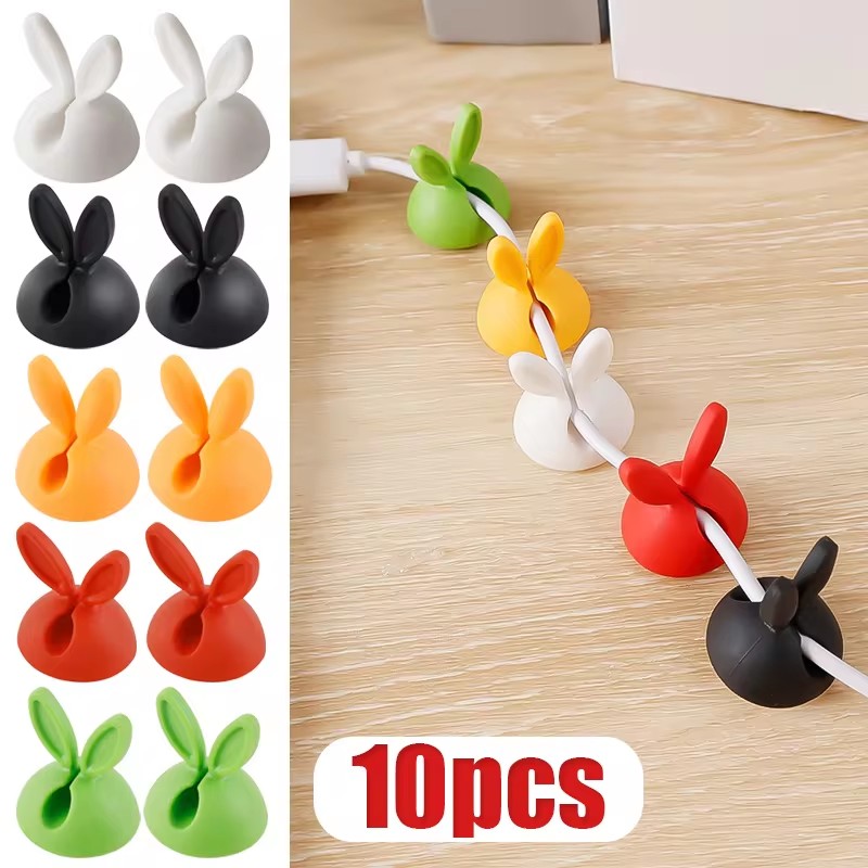 Desk Cable Organizer - مدير كابل أذن أرنب لطيف ،