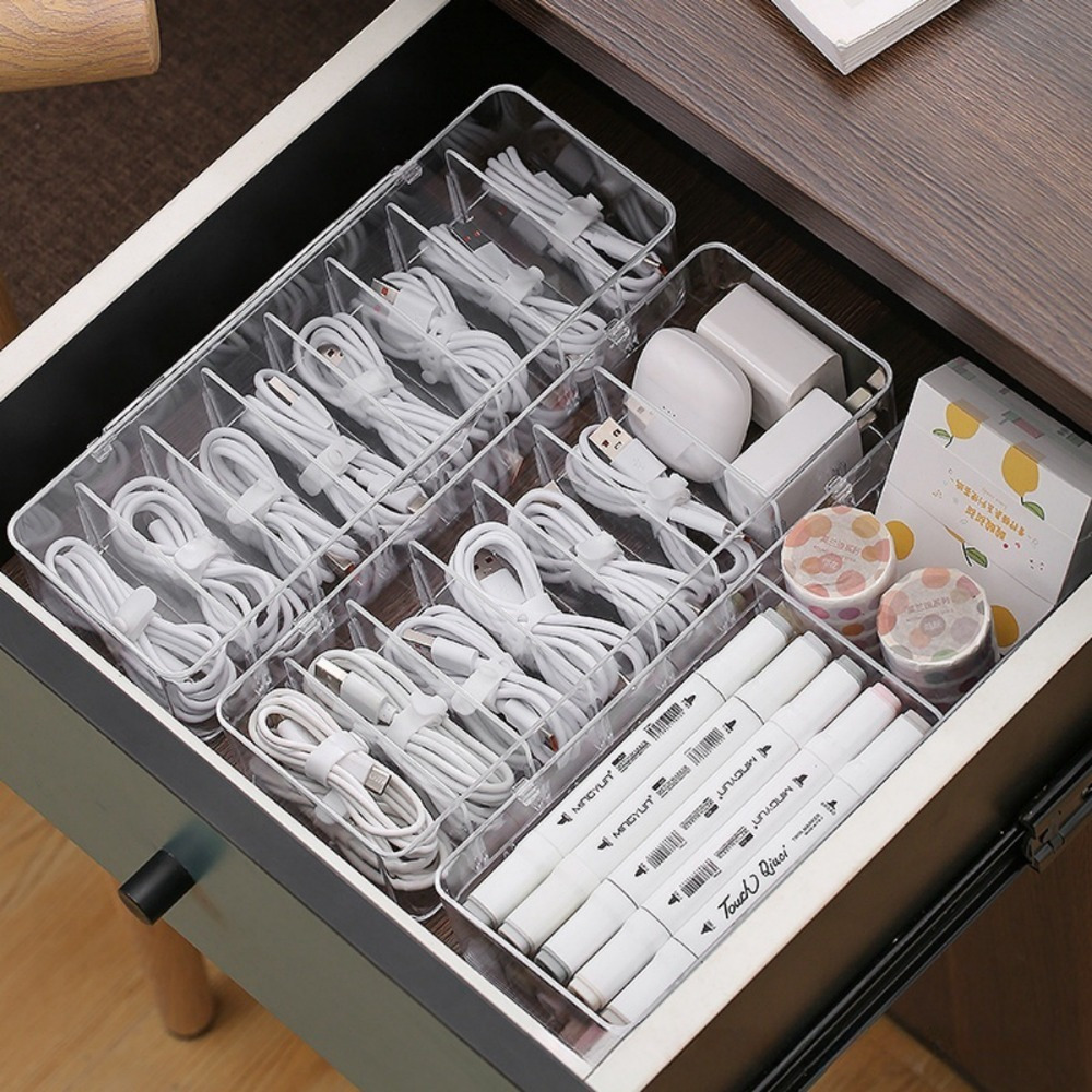 Desk Cable Organizer - منظم كابلات متعدد الوظائف، صندوق تخزين