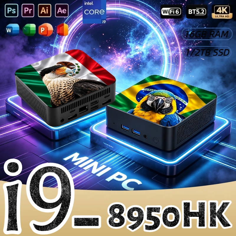 Pc Gaming Desktop - كمبيوتر مصغر بمعالج Core i9-8950HK، ذاكرة