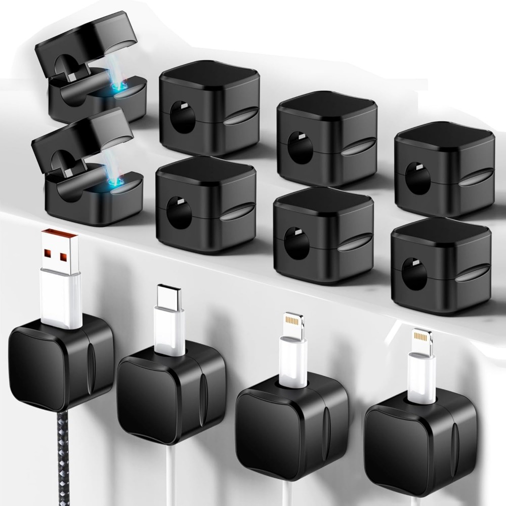 Desk Cable Organizer - مشابك كابلات مغناطيسية لإدارة الأسلاك: حامل