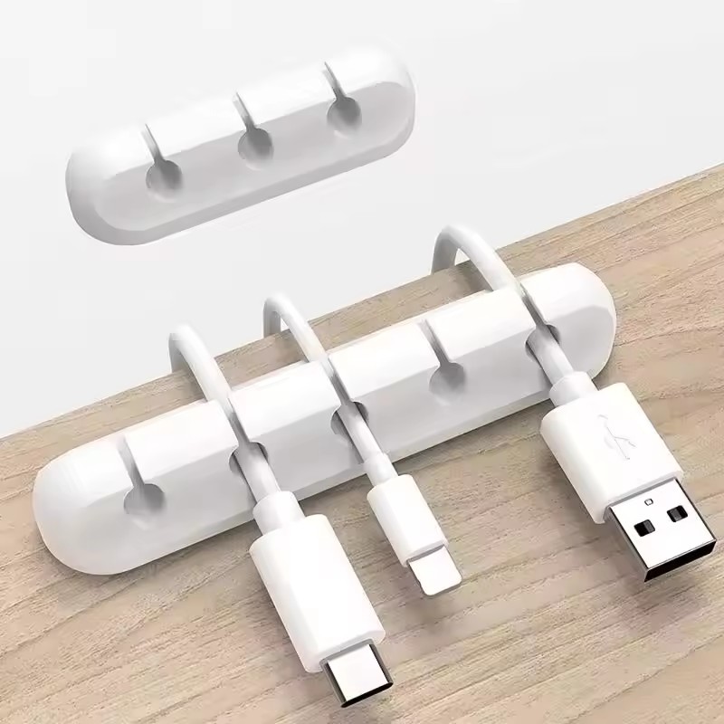 Desk Cable Organizer - مشبك سيليكون لتنظيم كابلات USB، مشابك