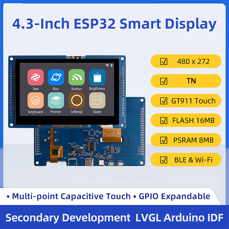 Dual Monitor Arm - لوحة تطوير ESP32 S3 بشاشة لمس