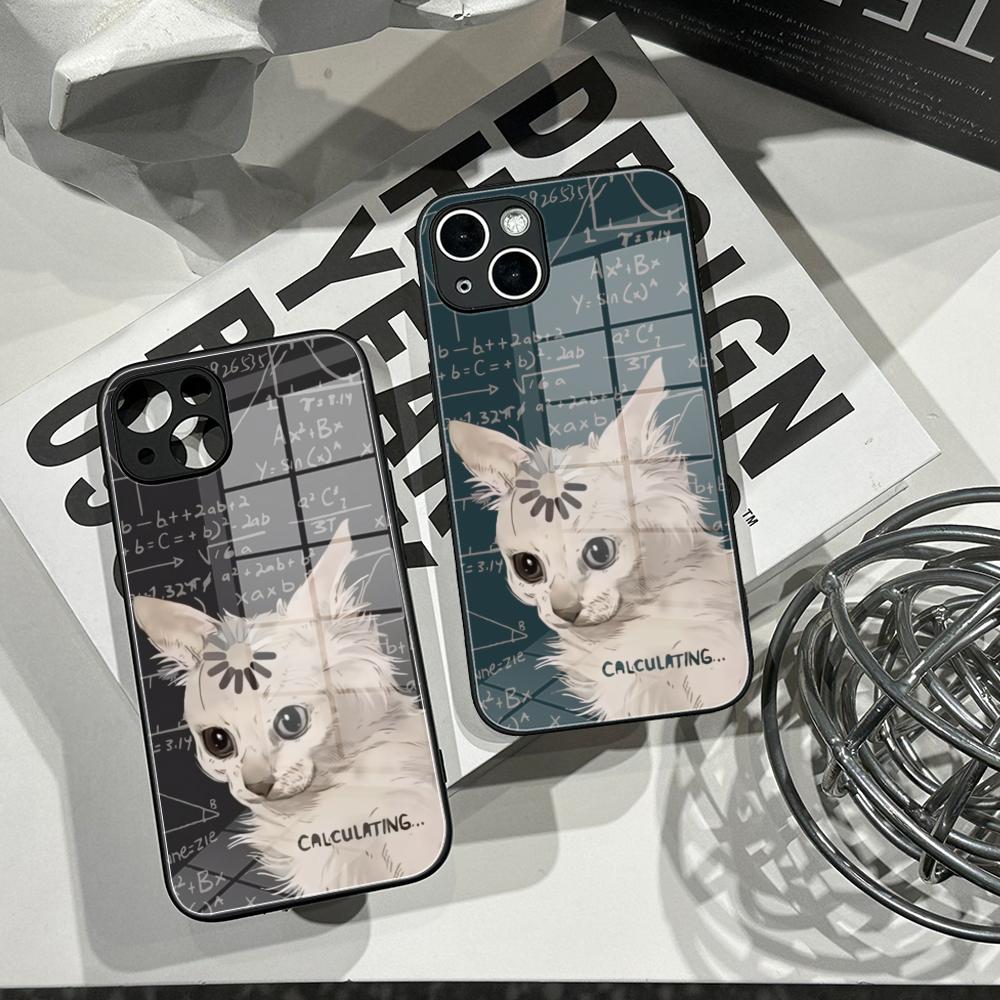 Pc Case Tempered Glass - غطاء هاتف بتصميم فني لقطط بأسلوب