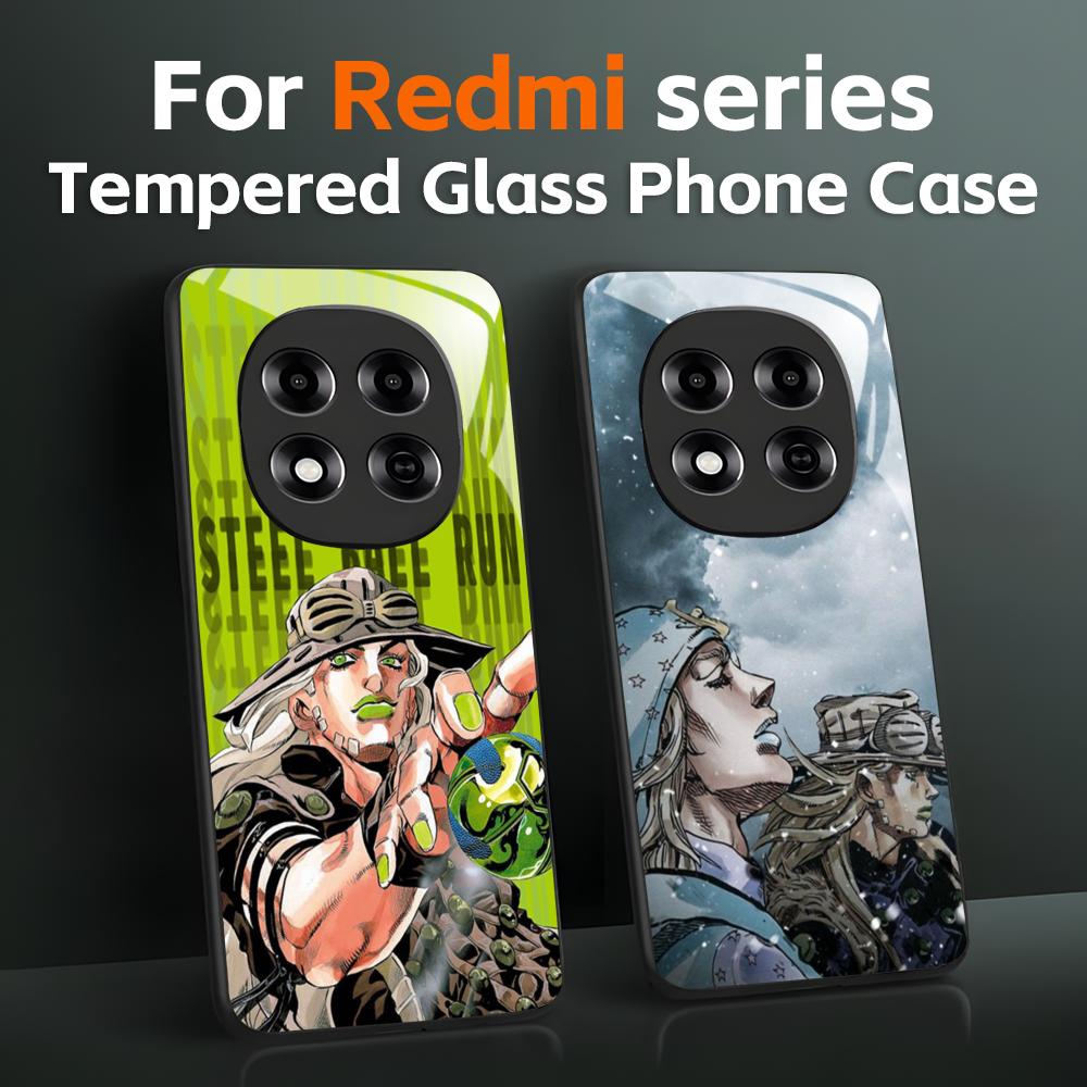 Pc Case Tempered Glass - غطاء هاتف أنيمي JOJO Steel Ball