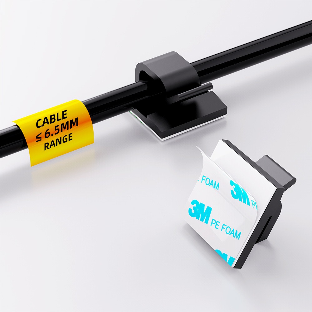 مشبك كابلات بلاستيكي شفاف على  - مراجعة Desk Cable Organizer وسعره