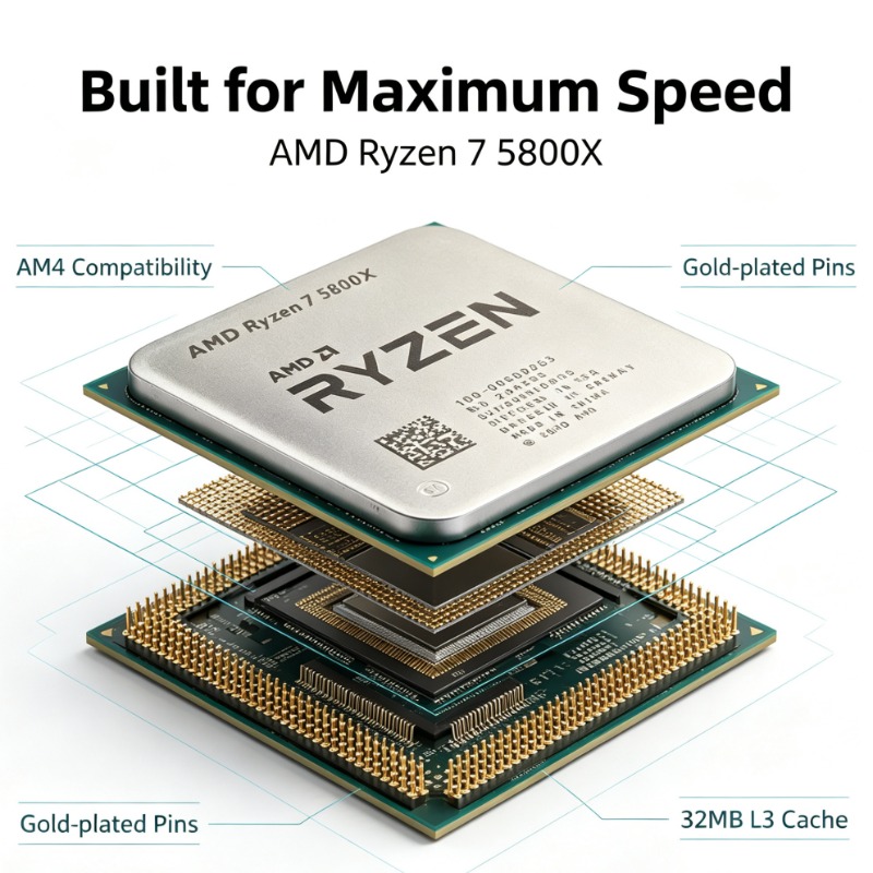 معالج سطح المكتب R7 5800X بسرع - مراجعة Pc Gaming Desktop وسعره
