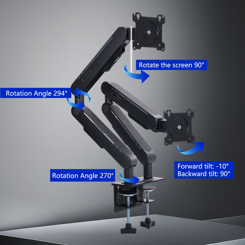 حامل مكتب جديد بذراع مزدوج قاب - مراجعة Dual Monitor Arm وسعره