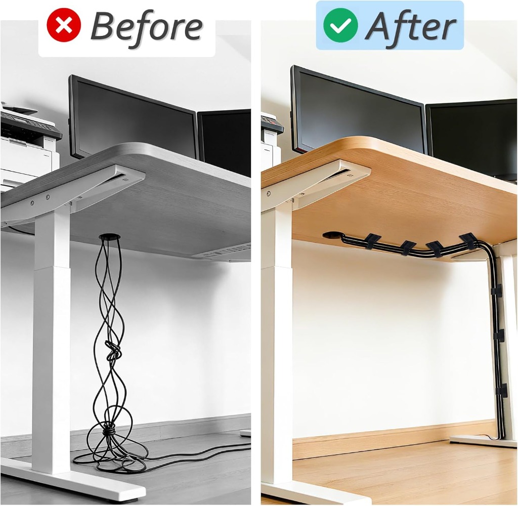 4-28 مجموعة من روابط الكابلات  - مراجعة Desk Cable Organizer وسعره