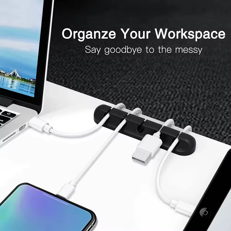 مشبك سيليكون لتنظيم كابلات USB - مراجعة Desk Cable Organizer وسعره