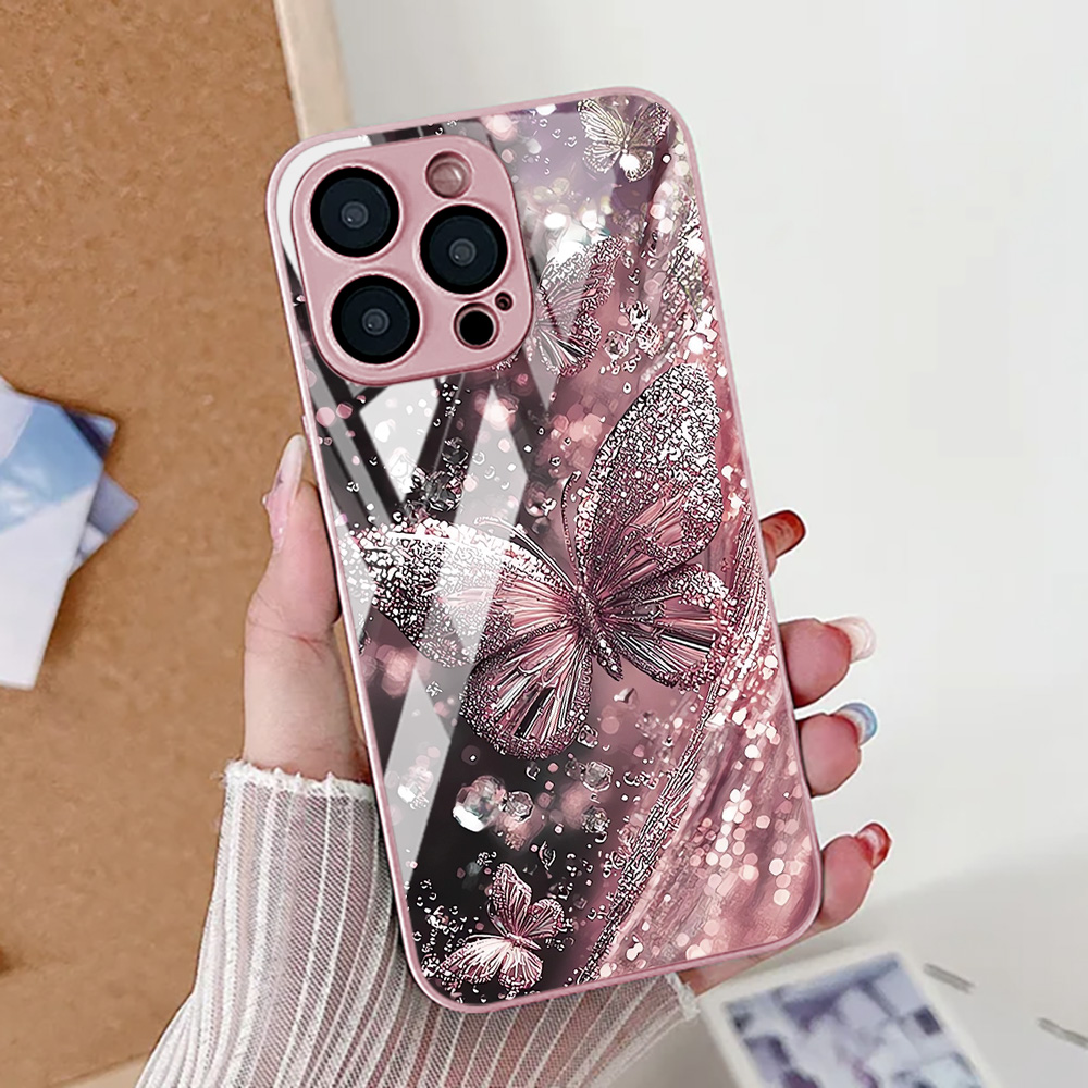 فراشة ليوبارد طباعة جراب هاتف  - مراجعة Pc Case Tempered Glass وسعره
