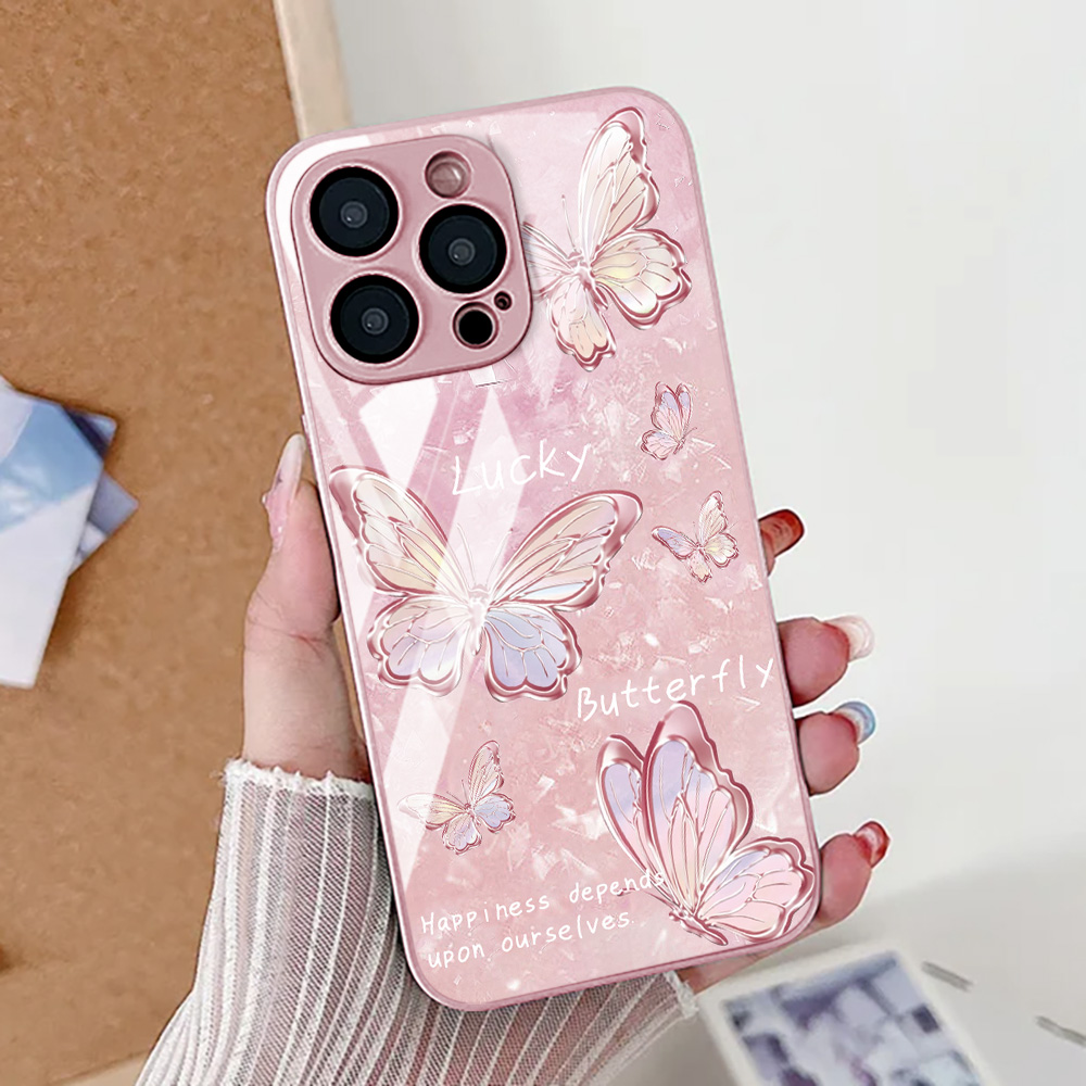 فراشة ليوبارد طباعة جراب هاتف  - مراجعة Pc Case Tempered Glass وسعره