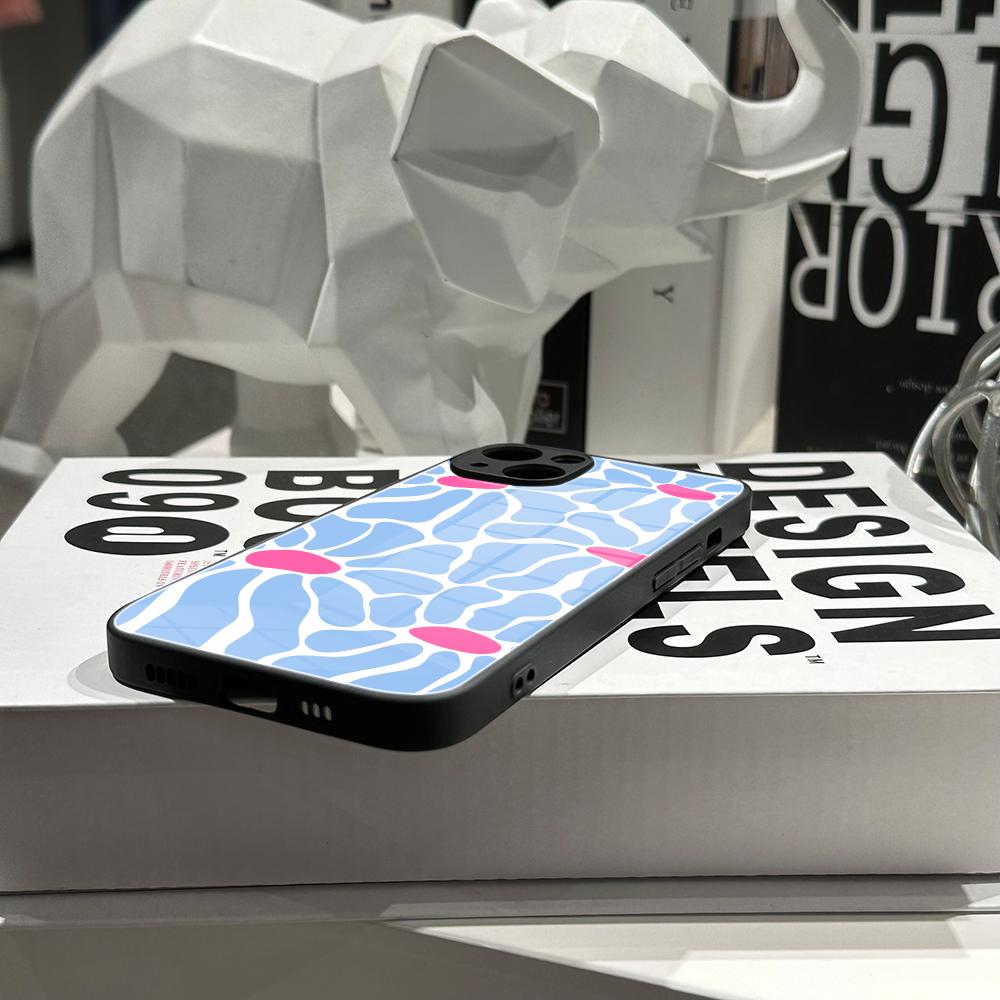 جراب هاتف Clmj بتصميم زهور ملو - مراجعة Pc Case Tempered Glass وسعره