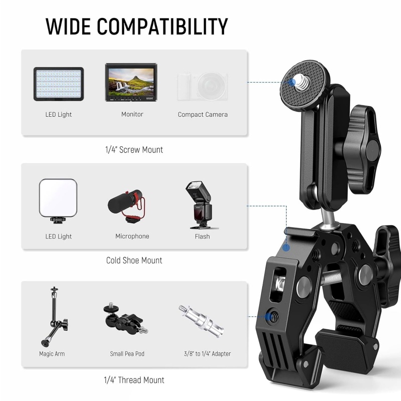 مشبك ألومنيوم عالمي فائق التحم - مراجعة Dual Monitor Arm وسعره
