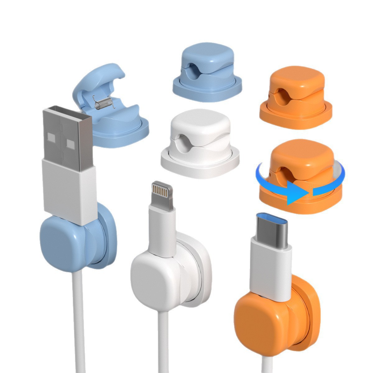 6 قطع منظم كابلات متعدد الألوا - مراجعة Desk Cable Organizer وسعره