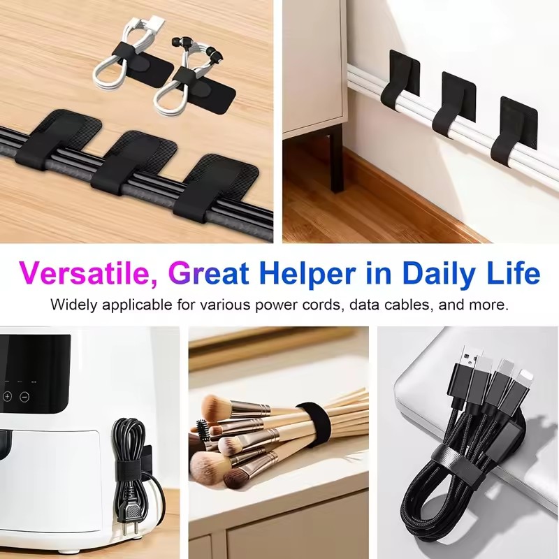 حاملات كابلات لاصقة تحت المكتب - مراجعة Desk Cable Organizer وسعره