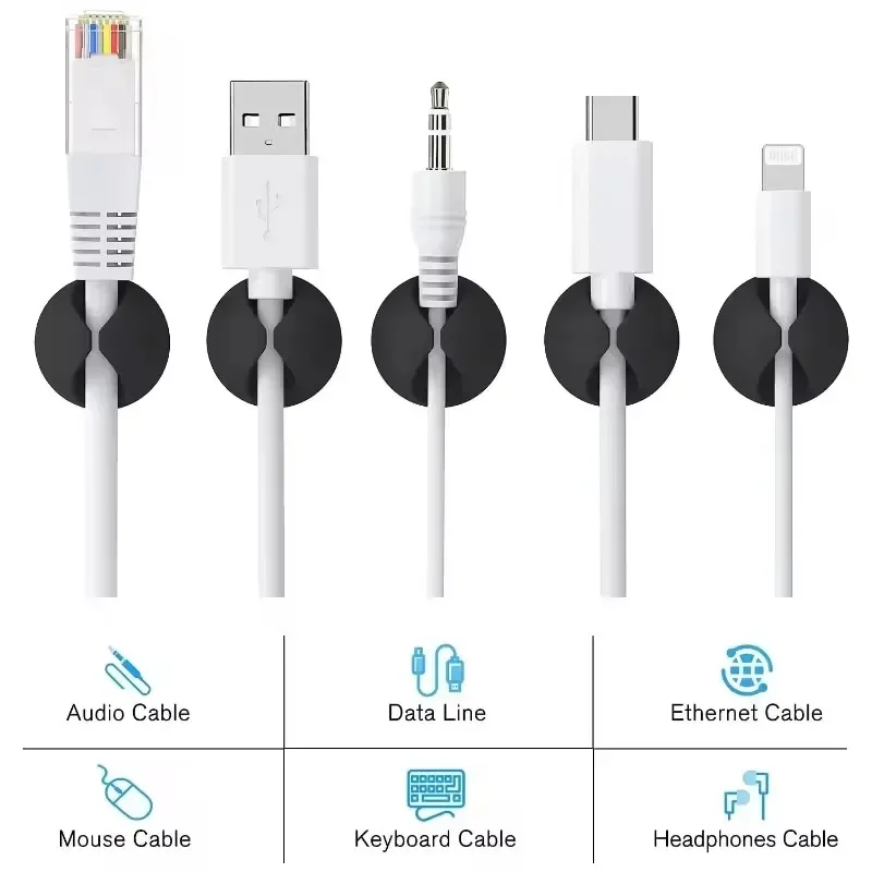5/50 قطعة سطح المكتب جدار مقاط - مراجعة Desk Cable Organizer وسعره