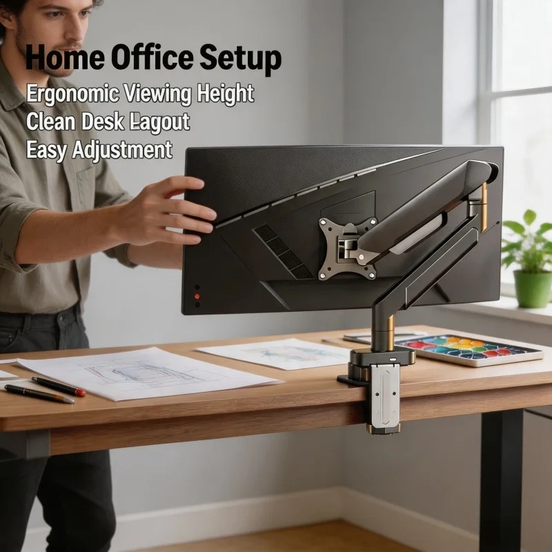 حامل شاشة أحادي للشاشات من 14  - مراجعة Dual Monitor Arm وسعره